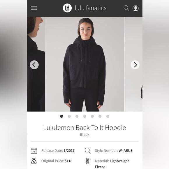 Lululemon Back To It Hoodie Black Size 6 - Picture 3 of 3